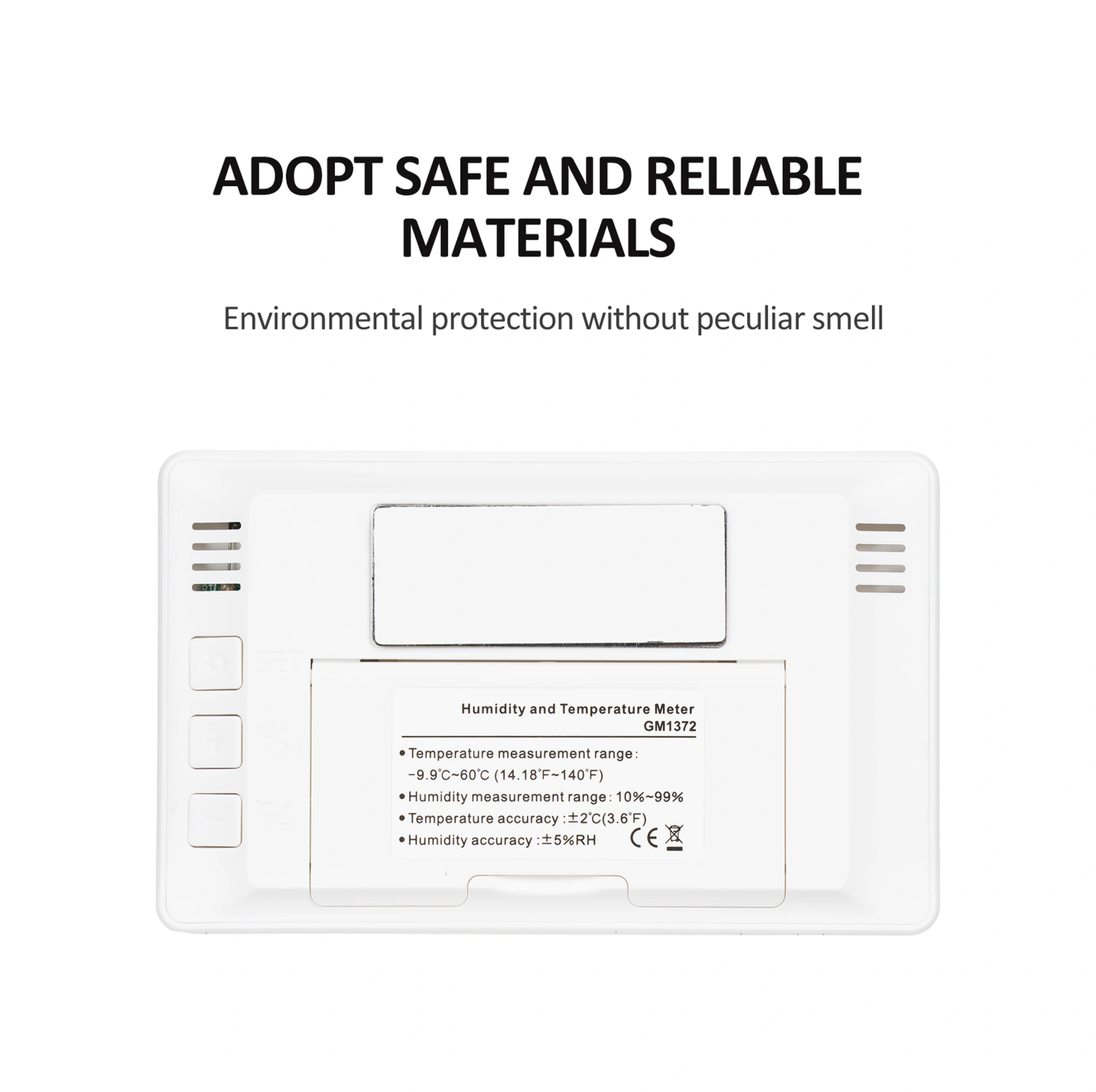 Geeroyoo Ev İçi Kullanıma Yönelik Yüksek Hassasiyetli Beyaz Lcd Ekranlı Sıcaklık Ve Nem Ölçer - Cr2032 Pil İle Teslim Edilir