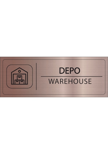 Mayeka Depo İsimlik Bronz Metal Kapı İsimliği Levhası Yönlendirme Tabelası
