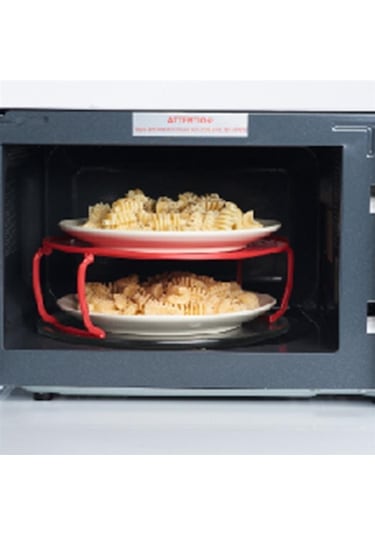 Kırmızı Katmanlı Buharda Pişirilmiş Rafların Çok Fonksiyonlu Mikrodalga Isıtması Palet Rafları Kırmızı