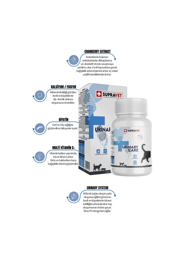 Urinary Care Kedi ve Köpek için İdrar Sağlığı Sistem Destekleyici Tablet ( 75 Tablet )