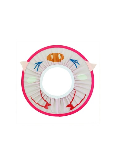 Wezone Bebek Kulağı Koruyan Su Geçirmez Şampuan Şapka, Ayarlanabilir Boyut, Meyve Desenli Pembe Domuz