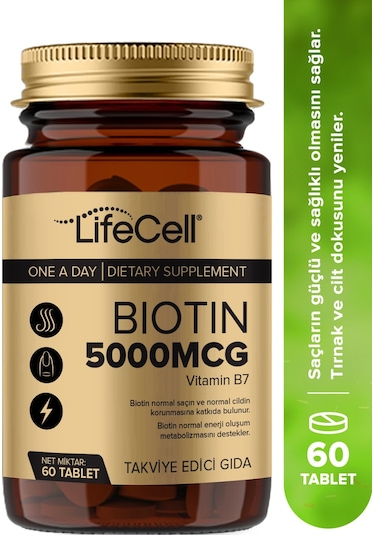 Lifecell Biotin 5000 Mcg 60 Tablet