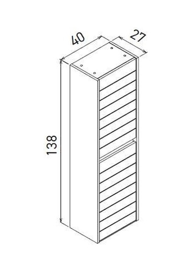 Orka Serra 100 Cm Navaro/beyaz Banyo Dolabı Takımı Ve Boy Dolabı Navaro/beyaz