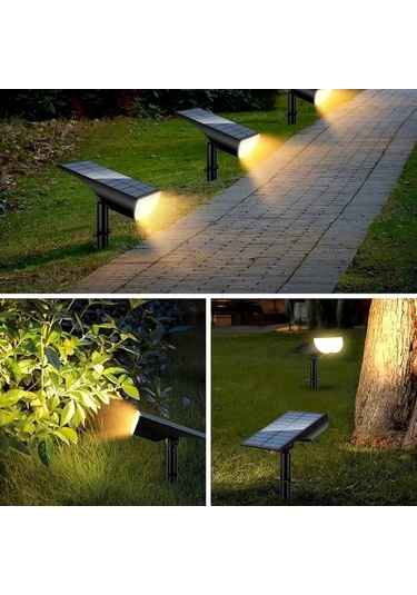 Willowhaven 2 Adet Sıcak Beyaz Solar Spot Aydınlatma, 3 Parlaklık Modlu Bahçe Aydınlatma Diğer