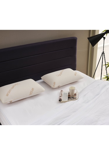 Organik Koton Ortopedik Visko Yastık - %100 Doğal Pamuk Kumaş - Konforlu Nem Kontorllü Akıllı Yastık 1 Adet Çok Renkli