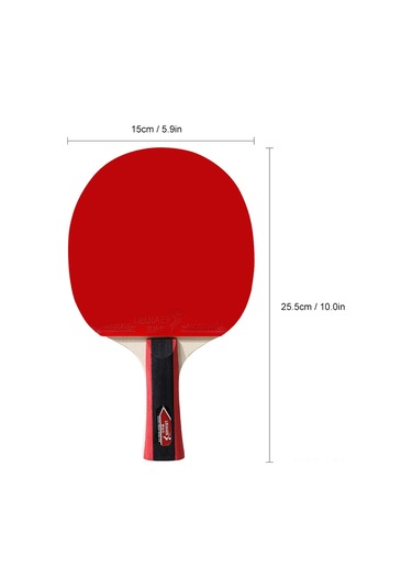 Ranyeek 2 Oyuncu Ping-pong Seti: 2 Raket + 3 Top + Çanta, 7 Katlı Ahşap Sap, Yumuşak Kauçuk Yüzey, Ev/spor Kulübü İçin Dayanıklı