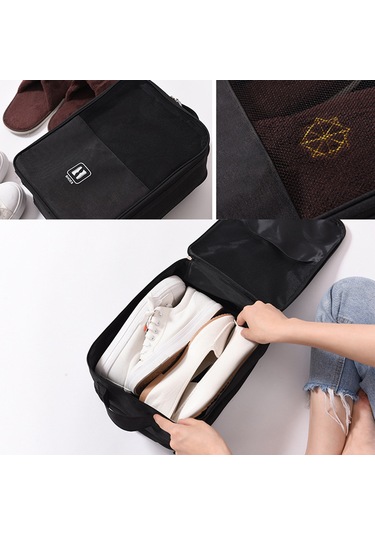 Youmex Siyah Seyahat Ayakkabı Çantası - Geniş Hacimli, Su Geçirmez, Multifonksiyonel Ayakkabı Saklama Çantası Siyah