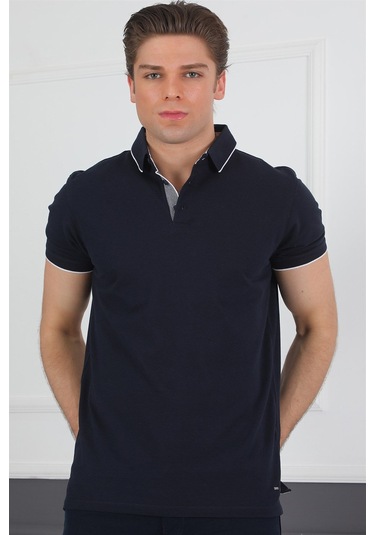 T8579 Dewberry Erkek T-shırt-lacivert Lacivert