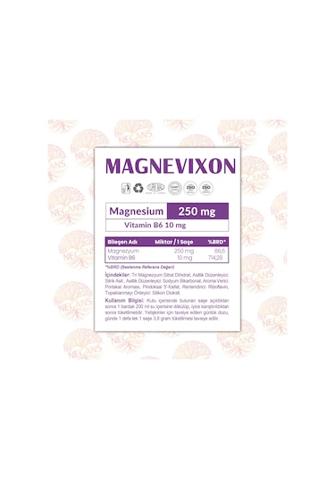 Negans Magnevixon Magnezyum 250 mg Vitamin B6 10 mg 30 Şase