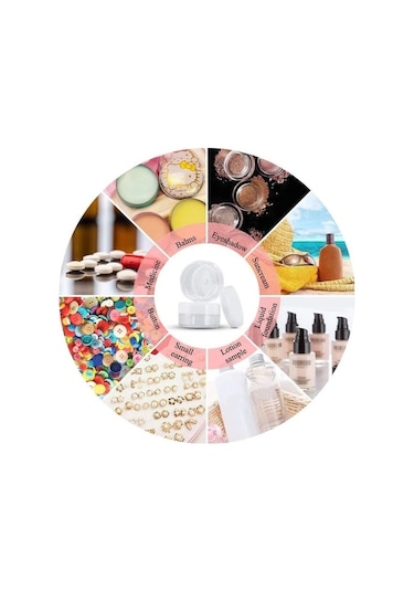 Flaky 5 ML 10 ML 20 ML Şeffaf Sert Plastik Mini Kozmetik Kutusu Losyon Krem Kavanozu