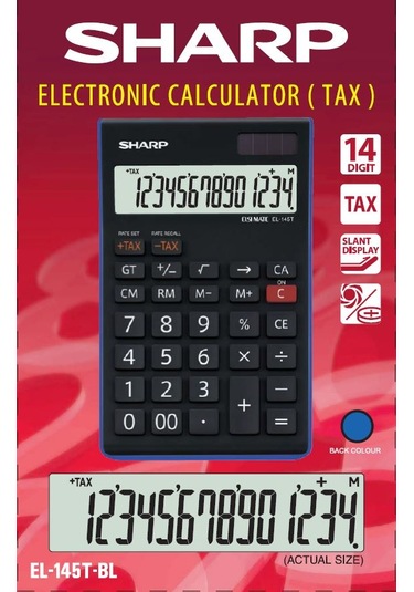 Sharp EL-145TBL 14 Hane Masaüstü Hesap Makinesi
