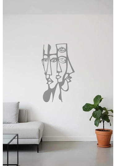 Picasso Yüzler Metal Duvar Tablosu Modern Duvar Dekorasyonu