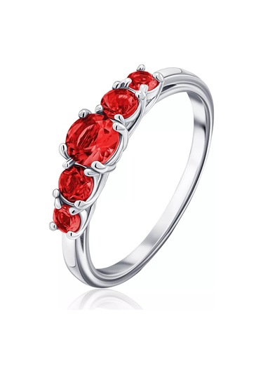 Lucente 925 Ayar Gümüş Kırmızı Taşlı Yüzük 246659875 Kırmızı