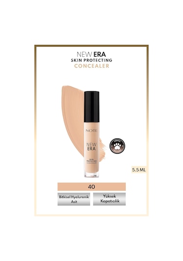 Note Cosmetique New Era Skin Protecting Concealer Nemli Bitişli Göz Altı Kapatıcısı - 40 Soft Ivory