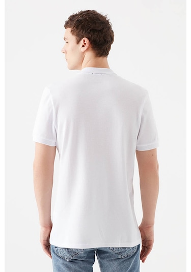 Mavi Erkek Polo Yaka T Shirt 064946-27879 Beyaz Beyaz