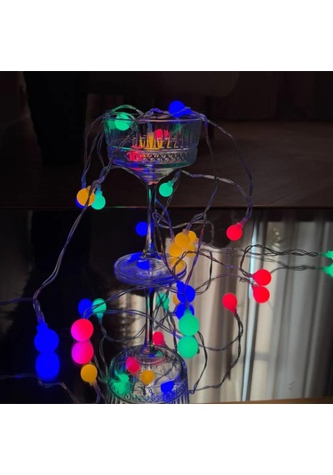 Singree 20 Led Yuvarlak Işık Tellisi, 3 Metre, 3 Aa Pil İle Çalışır, Ev Dekorasyonu Ve Bayram Için Islak Işık Renk