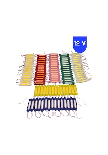 12 Volt 2 Watt Kırmızı Cob Led Modül Ip65 10 Adet Modül 12V