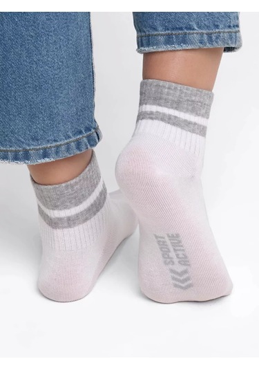 Clever Wear Kısa Çorap 5 Çift Set 147283446 Beyaz