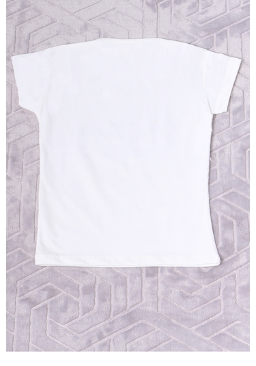 Hçm Kız Çocuk Tshirt Youth Baskılı Bisiklet Yaka C39 Gri