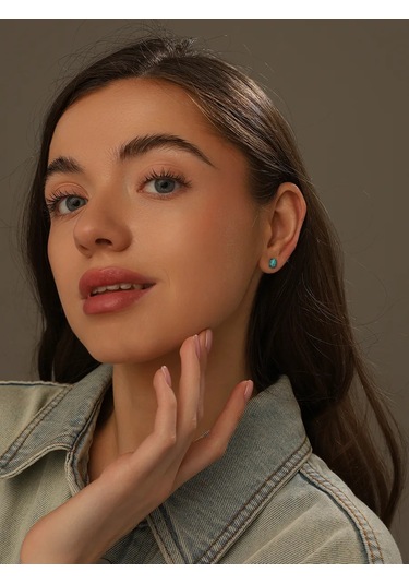 Serebranyj Dom Gümüş Şık Çiviler Doğal Turkuazlı 161729851 Diğer