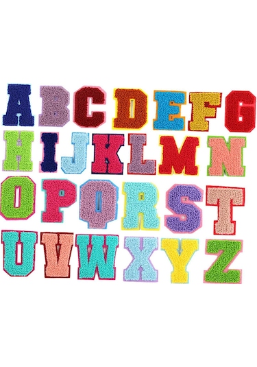 Suntek Alfabe Harfleri Yama Demir / Kot Şapka Gömlek Çok Renkli Yamalar Dikmek