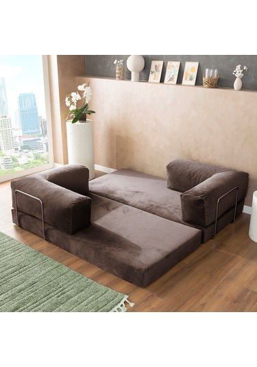 Argimo Godila Çok Amaçlı Sofa Çift Kişilik Yatak Koltuk Kahve