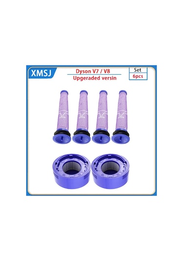 Haoyunma V8 V7 Hepa Yedek Filtre, Yıkanabilir Aksesuar Açık Sarı