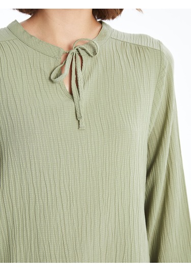 Lcw Bağlamalı Yaka Dokulu Kadın Bluz