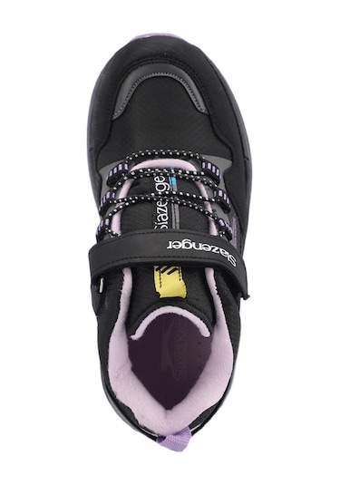 Slazenger KENZIE Çocuk Cırt Cırtlı Siyah / Mor Bot