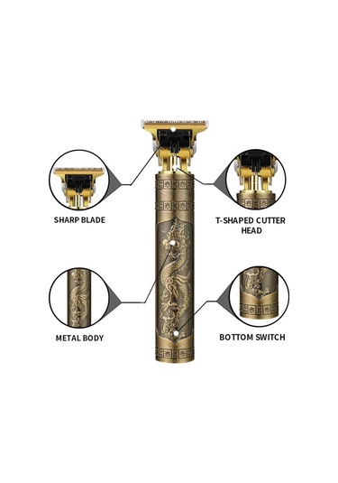 T9 Vintage Profesyonel Elektrikli Kablosuz Saç Kesici Tıraş Makinesi Erkekler İçin