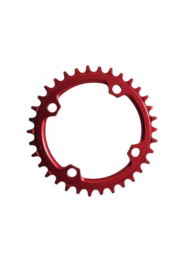 Bisiklet Aynakol Tek Yaprak 104 Bcd 9/10/11 Uyumlu Aynakol Yaprağı 34t Tek Yaprak Kırmızı