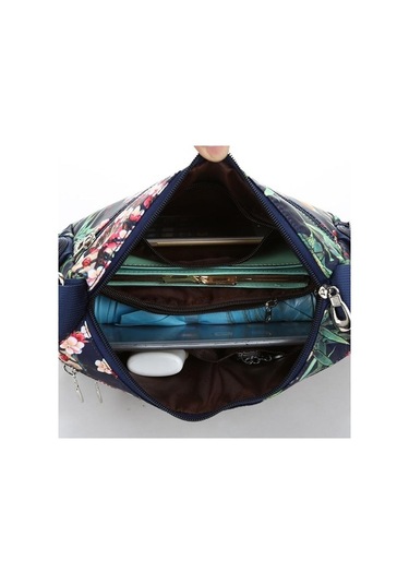 Ganzhoushop Vintage Ve Tarzı Stil Omuz Moda Kırsal Kadın Hafif Haberci Fermuarlı Emotion Çiçekli Çantaları Çantaları Avrupa Amerikan Ug Çok Renkli