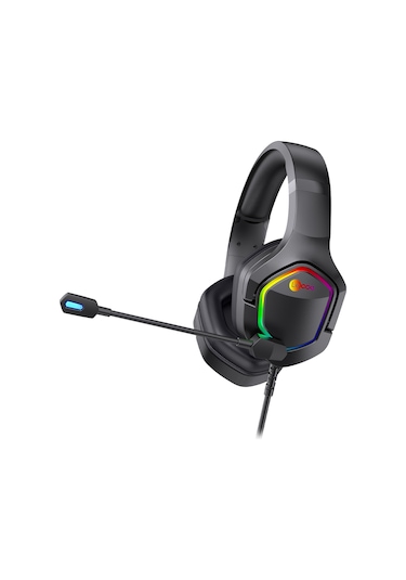 Lecoo HT403 USB Kablolu RGB Mikrofonlu Kulak Üstü Gaming Kulaklık