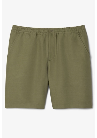 Lacoste Mens Reguler Fit Linen Blend Shorts Erkek Keten Şort Haki
