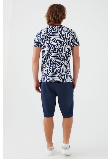 Arnetta Maze Lacivert Erkek Bermuda Takım 001
