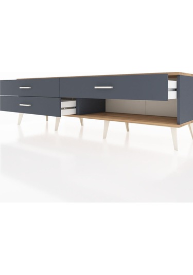 Hyperion Tv Ünitesi 3 Çekmeceli 176x44x51 Antrasit-çam/antrasit Atlas Çam/antrasıt