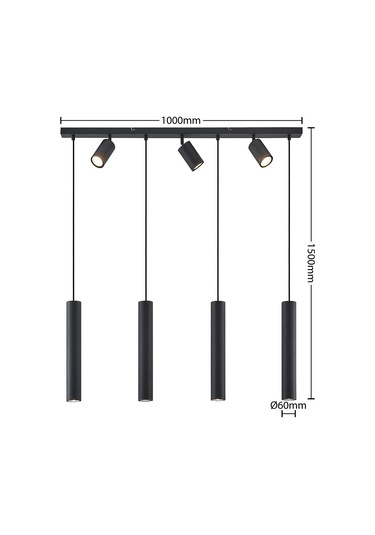 Archio Dört'lü Spot Ledli Sıralı Sarkıt Avize Çok Renkli