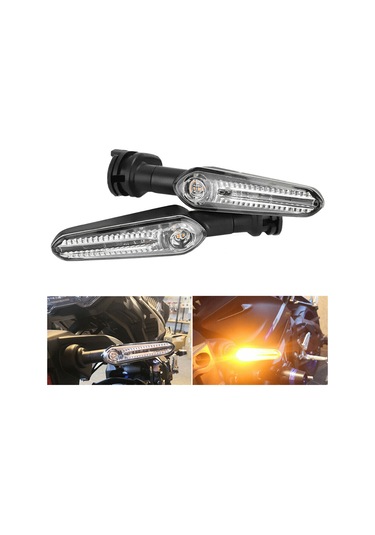 Maiyame Yamaha Mt07/mt09/mt10 İçin Siyah Abs Led Sinyal Lambası - Sarı Işık, 77g Hafif