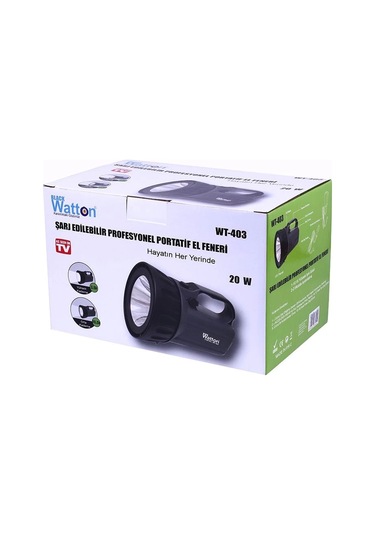 Şarj Edilebilir Profesyonel Portatif El Feneri Wt-403 Çok Renkli