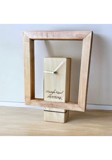 El Yapımı Ihlamur Ağacı Kişiselleştirilebilir Masa Saat