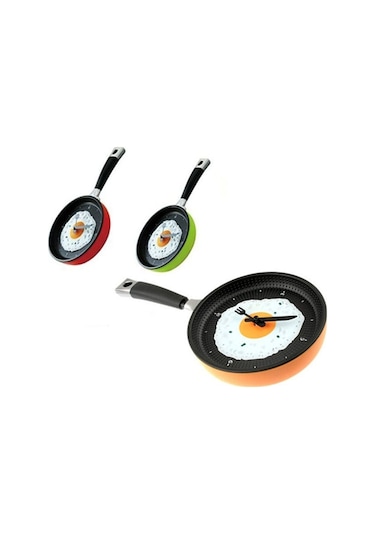 Tava Konseptli Duvar Saati Ahşap