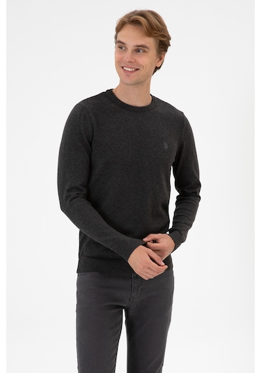 U.s. Polo Assn. Erkek Antrasit Melanj Kazak /triko 50313713-vr081 Antrasit Melanj