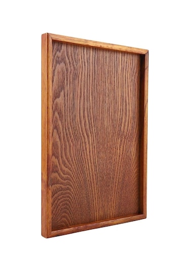 Servis Tepsisi, Dikdörtgen Ahşap Çay Tepsisi Otel Ev Mutfak Tepsileri Atıştırmalık Tepsisi Kahvaltı Tepsisi Gıda Saklama Kabı 35 24cm