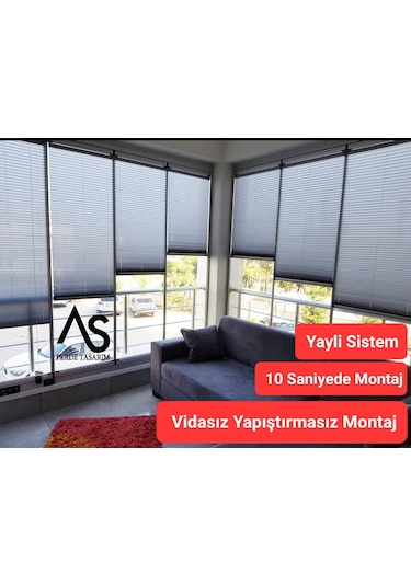 As Perde Kancalı Plise Perde