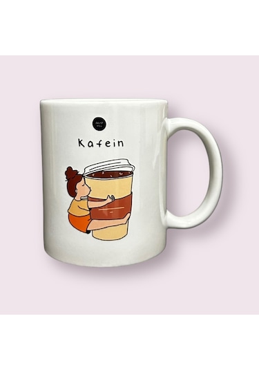Kafein Temalı Yazılı Baskılı Kupa