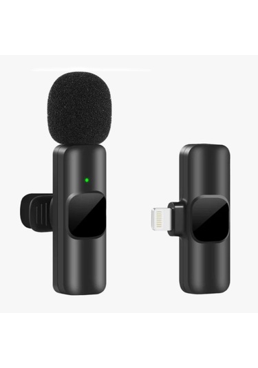 Kablosuz Yaka Mikrofonu Typec Uyumlu İphone Dönüştürücülü Android İphone Uyumlu Mikrofon