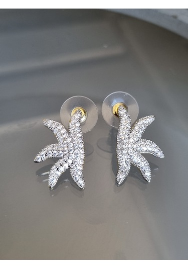 Beymen Vip Yıldız Küpe Altın - Beyaz