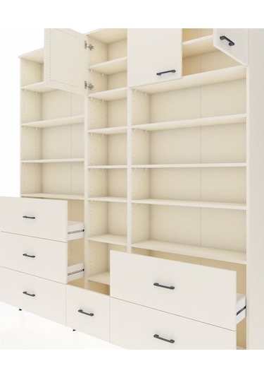 Arges Dolap 17 Raflı 6 Çekmeceli 3 Kapaklı 220x30x243 Aytaşı-aytaşı/aytaşı Aytası/aytası