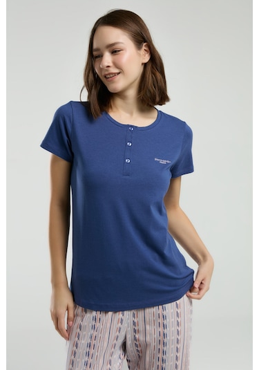 Pierre Cardin Kadın Mavi Pijama Takımı Pc8956-s-v1 Mavi