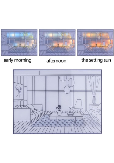 Suntek Led Aydınlatma Boyama Dekorasyon Masa Lambası Zarif Sahil Çok Renkli